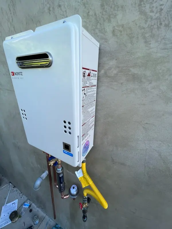 Tankless water heater installation for Stone Mill homes